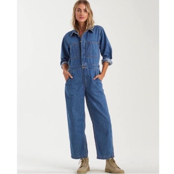 Billabong endless days jumpsuit denim size medium - Picture 11 of 11